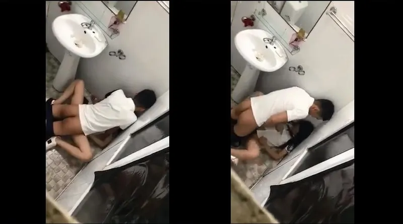 Bồ say xỉn và ghệ trong phòng tắm nhà hàng